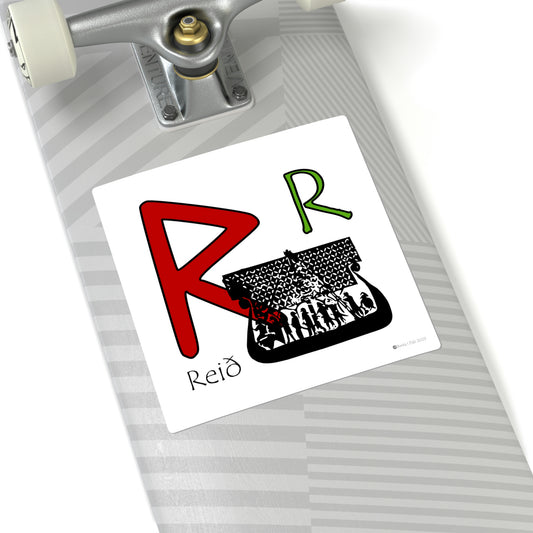 R - square stickers 2"-6"